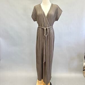 Soft Surroundings micro pleat maxi dress surplice Dolman sleeve size Medium Tall